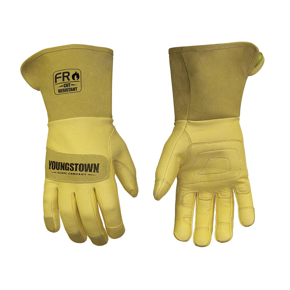 Youngstown Leather Utility Glove Lined with Kevlar- Wide Cuff from GME Supply